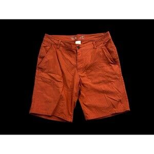 Mountain Hardwear Hiking Rip Stop 9" Shorts Men's Size 32 Outdoor Orange Fishing